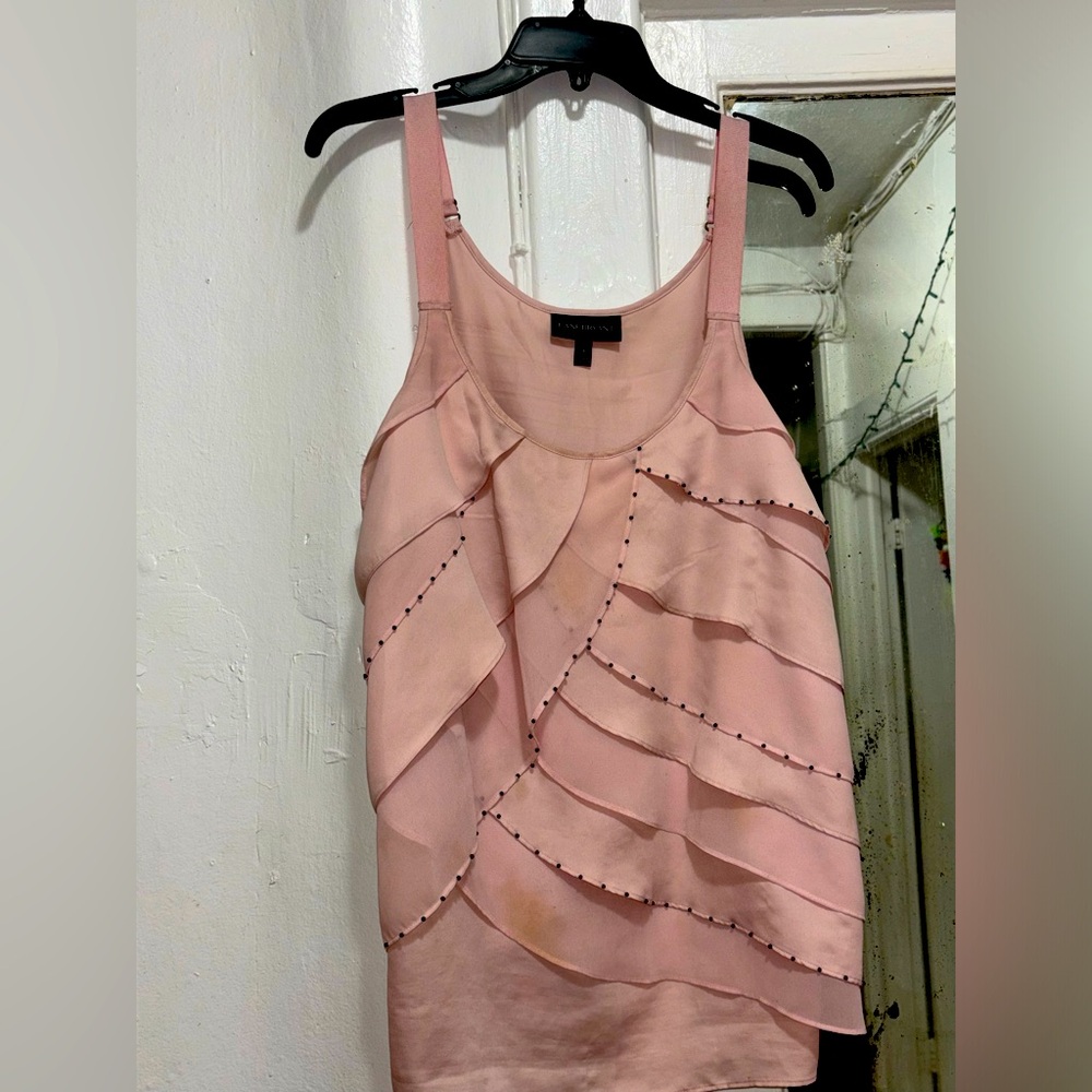Lane Bryant plus size pink sleeveless blouse